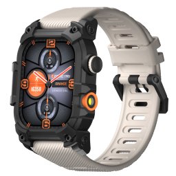 Smartwatch Ceas Inteligent, SF-S6, Ecran 2,01”, IPS HD, Rezoluție 240x296, Procesor Realtek 8763EWE de mare viteză, Bluetooth 5.2, Lanternă LED, Monitorizare GPS, Algoritm măsurare stres, Multiple monitorizări sănătate și moduri sport, Brațară silicon bej