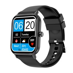Smartwatch MAXTOP®, Ceas Inteligent Unisex, G39, ecran TFT 1,83”, Rezoluție 240x284, Procesor BK32886, Aplicație FitCloudPro, Apeluri Bluetooth 5.0,Multiple monitorizări sănătate și moduri sport, curea de silicon, negru
