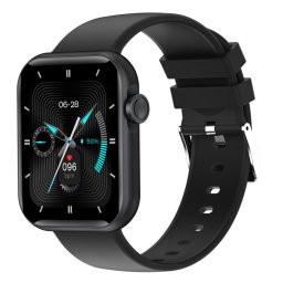 Smartwatch MAXTOP®, Ceas Inteligent Unisex, HM20, ecran TFT 1,83”, Rezoluție 240x284, Procesor FR5086D, Aplicație FitCloudPro, Apeluri Bluetooth 5.0, Multiple monitorizări sănătate și moduri sport, curea de silicon, negru