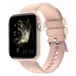 Smartwatch MAXTOP®, Ceas Inteligent Unisex, HM20, ecran TFT 1,83”, Rezoluție 240x284, Procesor FR5086D, Aplicație FitCloudPro, Apeluri Bluetooth 5.0, Multiple monitorizări sănătate și moduri sport, curea de silicon, rose