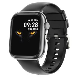 Smartwatch IXIU®, Ceas Inteligent Bărbătesc, G104, Ecran 1,83” IPS HD+, Rezoluție 240x284, Procesor JL7012F6, Aplicație DaFit, Apeluri Bluetooth 5.3, Multiple monitorizări sănătate și moduri sport, curea de silicon, negru