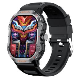 Smartwatch IXIU®, Ceas Inteligent Bărbătesc, HK24, Ecran 2.01” AMOLED, Rezoluție 410x502, Procesor JL7012, Aplicație FitCloudPro, Apeluri Bluetooth 5.3, Multiple monitorizări sănătate și moduri sport, curea de silicon, negr