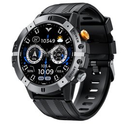 Smartwatch IXIU®, Ceas Inteligent bărbătesc, F57L, Ecran 1,52” TFT, Rezoluție 360x360, Procesor 7012F6, Aplicație DaFit, Apeluri Bluetooth 5.3, Multiple monitorizări sănătate și moduri sport, curea de silicon, negru