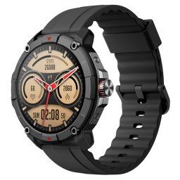 Smartwatch IXIU®, Ceas Inteligent bărbătesc, SPORT02, Ecran 1,38” IPS TFT-LCD, Rezoluție 240x24, Procesor ATS3085L, Aplicație VeryFit, Apeluri Bluetooth 5.3, Multiple monitorizări sănătate și moduri sport, curea de silicon, negru