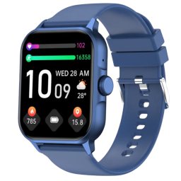 Smartwatch COOSTAR®, Ceas Inteligent Unisex, CR070, ecran TFT HD 1,83”, Rezoluție 240x284, Procesor JL7012F6, Aplicație DaFit, Apeluri Bluetooth 5.3, Multiple monitorizări sănătate și moduri sport, curea de silicon, albastru