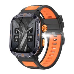 Smartwatch COOSTAR®, Ceas Inteligent Unisex, CR076, ecran IFT HD 2,0”, Rezoluție 320x385, Procesor BT8959T5, Aplicație DaFit, Apeluri Bluetooth 5.3, Lanternă LED, Multiple monitorizări sănătate și moduri sport, curea de silicon, negru