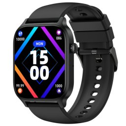 Smartwatch COOSTAR®, Ceas Inteligent Unisex, CR053, ecran 1.85” TFT, Rezoluție 240x284, Procesor JL7013A6, Aplicație ZmooFit, Apeluri Bluetooth 5.2, Multiple monitorizări sănătate și moduri sport, curea de silicon, negru