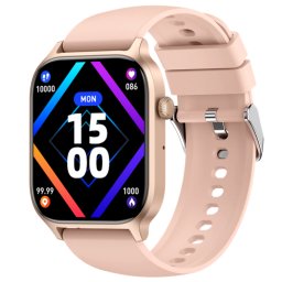 Smartwatch COOSTAR®, Ceas Inteligent Unisex, CR053, ecran 1.85” TFT, Rezoluție 240x284, Procesor JL7013A6, Aplicație ZmooFit, Apeluri Bluetooth 5.2, Multiple monitorizări sănătate și moduri sport, curea de silicon, gold
