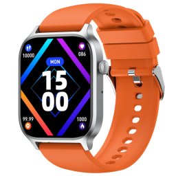 Smartwatch COOSTAR®, Ceas Inteligent Unisex, CR053, ecran 1.85” TFT, Rezoluție 240x284, Procesor JL7013A6, Aplicație ZmooFit, Apeluri Bluetooth 5.2, Multiple monitorizări sănătate și moduri sport, curea de silicon, orange