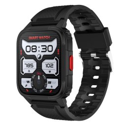 Smartwatch COOSTAR®, Ceas Inteligent Unisex, CR022, ecran 1.95” IPS HD, Rezoluție 240x282, Procesor JL7013F6, Aplicație FitCloudPro, Apeluri Bluetooth 3.0, Multiple monitorizări sănătate și moduri sport, curea de silicon, negru