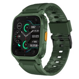 Smartwatch COOSTAR®, Ceas Inteligent Unisex, CR022, ecran 1.95” IPS HD, Rezoluție 240x282, Procesor JL7013F6, Aplicație FitCloudPro, Apeluri Bluetooth 3.0 +5.2, Multiple monitorizări sănătate și moduri sport, curea de silicon, verde