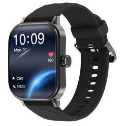 Smartwatch COOSTAR®, Ceas Inteligent Unisex, CR034, ecran 2.1” IPS HD, Rezoluție 320x386, Procesor JL7013A, Aplicație HBand, Apeluri Bluetooth 5.3, Multiple monitorizări sănătate și moduri sport, curea de silicon, black