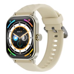 Smartwatch COOSTAR®, Ceas Inteligent Unisex, CR034, ecran 2.1” IPS HD, Rezoluție 320x386, Procesor JL7013A, Aplicație HBand, Apeluri Bluetooth 5.3, Multiple monitorizări sănătate și moduri sport, curea de silicon, gold