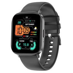 Smartwatch COOSTAR®, Ceas Inteligent Unisex, CR061, ecran 2.1” IPS HD, Rezoluție 240x296, Procesor JL7013F6, Aplicație FitCloudPro, Apeluri Bluetooth 5.0, Multiple monitorizări sănătate și moduri sport, curea de silicon, black