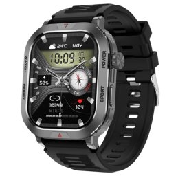 Smartwatch COOSTAR®, Ceas Inteligent Bărbătesc, CR017, ecran HD 2,01”, Rezoluție 240x296, Procesor DEC3602, Aplicație FitCloudPro, Apeluri Bluetooth 5.1, Multiple monitorizări sănătate și moduri sport, curea de silicon, negru