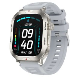 Smartwatch COOSTAR®, Ceas Inteligent Bărbătesc, CR017, ecran HD 2,01”, Rezoluție 240x296, Procesor DEC3602, Aplicație FitCloudPro, Apeluri Bluetooth 5.1, Multiple monitorizări sănătate și moduri sport, curea de silicon, gri