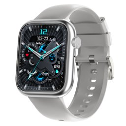 Smartwatch COOSTAR®, Ceas Inteligent Unisex, CR023, ecran TFT HD 1,83”, Rezoluție 240x284, Procesor JL7012F6, Aplicație DaFit, Apeluri Bluetooth 5.2, Multiple monitorizări sănătate și moduri sport, curea de silicon, silver