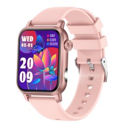 Smartwatch COOSTAR®, Ceas Inteligent Unisex, CR090, ecran IPS HD 1,85”, Rezoluție 240x280, Procesor Bluetrum AB5681G, Aplicație FitCloudPro, Apeluri Bluetooth 5.4, Lanternă LED, Multiple monitorizări sănătate și moduri sport, curea de silicon, rose