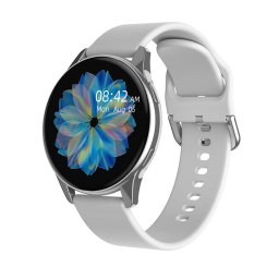 Smartwatch COOSTAR®, Ceas Inteligent Unisex, T2PRO, ecran IPS HD 1,28”, Rezoluție 240x284, Procesor Bluetrum AB5681G, Aplicație FitCloudPro, Apeluri Bluetooth 5.4, Multiple monitorizări sănătate și moduri sport, curea de silicon, silver