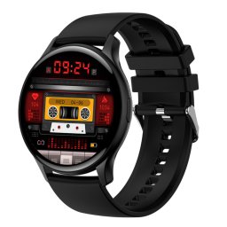 Smartwatch COOSTAR®, Ceas Inteligent Unisex, HK89, ecran IPS HD 1,43”, Rezoluție 466x466, Procesor Jerry 7012A6S, NFC, Aplicație CoFit, Apeluri Bluetooth 5.0, Multiple monitorizări sănătate și moduri sport, curea de silicon, negru
