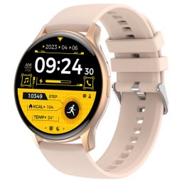 Smartwatch COOSTAR®, Ceas Inteligent Unisex, HK89, ecran IPS HD 1,43”, Rezoluție 466x466, Procesor Jerry 7012A6S, NFC, Aplicație CoFit, Apeluri Bluetooth 5.0, Multiple monitorizări sănătate și moduri sport, curea de silicon, rose
