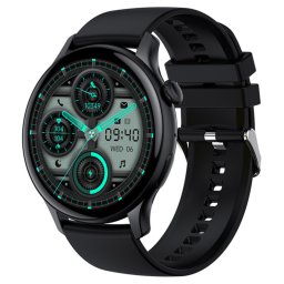 Smartwatch COOSTAR®, Ceas Inteligent Unisex, HK85, ecran AMOLED UltraHD 1,43”, Rezoluție 466x466, Procesor Jerry 7012A6S, NFC, Aplicație CoFit, Apeluri Bluetooth 5.0, Multiple monitorizări sănătate și moduri sport, curea de silicon, negru