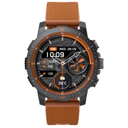 Smartwatch COOSTAR®, Ceas Inteligent Unisex, CR025, ecran AMOLED UltraHD 1,43”, Rezoluție 466x466, Procesor JL7012A6S, NFC, Aplicație FitCloudPro, Apeluri Bluetooth 5.0, Monitorizare STRES și alte multiple monitorizări sănătate și moduri sport, curea de s
