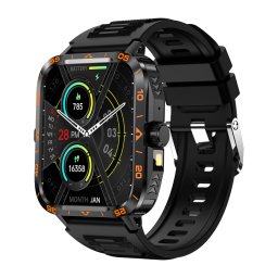 Smartwatch COOSTAR®, Ceas Inteligent Bărbătesc, CR071, ecran HD 1,95”, Rezoluție 240x282, Procesor JL7012F6, Lanternă LED, Aplicație FitCloudPro, Apeluri Bluetooth 5.1, Multiple monitorizări sănătate și moduri sport, curea de silicon, negru