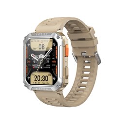 Smartwatch COOSTAR®, Ceas Inteligent Bărbătesc, T8PRO, ecran HD 1,95”, Rezoluție 360x360, Procesor JL7012, Aplicație NewWear, Apeluri Bluetooth 5.2, Multiple monitorizări sănătate și moduri sport, curea de silicon, bej
