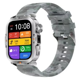 Smartwatch COOSTAR®, Ceas Inteligent Bărbătesc, CR032, ecran HD 2,01”, Rezoluție 240x296 HD, Procesor Realtek 8763E, Aplicație GloryFit, Apeluri Bluetooth 5.3, Lanternă LED, Multiple monitorizări sănătate și moduri sport, curea de silicon, silver