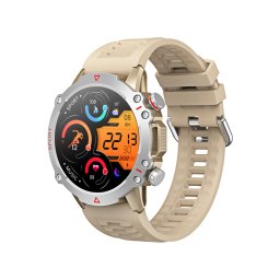 Smartwatch COOSTAR®, Ceas Inteligent Bărbătesc, TF10PRO, ecran HD 1,53”, Rezoluție 360x360 HD, Procesor Realtek 8762DT, Aplicație FitCloudPro, Apeluri Bluetooth 5.0, Multiple monitorizări sănătate și moduri sport, curea de silicon, bej