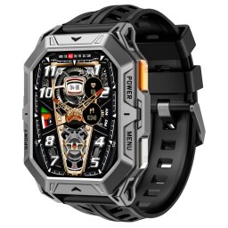 Smartwatch TWINKLER®, Ceas Inteligent Bărbătesc, TKY-S09, ecran AMOLED 2,13”, Rezoluție 470x502, Procesor Realtek 8763EWE-VP, Altimetru, Barometru, Tensiometru, Oximetru, Aplicație FitCloudPro, Apeluri Bluetooth 5.4, Multiple monitorizări sănătate și modu