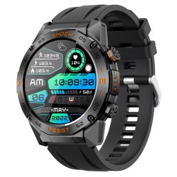 Smartwatch TWINKLER®, Ceas Inteligent Bărbătesc, TKY-FT06, ecran IPS TFT 1.46”, Rezoluție 360×360, Procesor Realtek 8763EWE, Aplicație FitCloudPro, Apeluri Bluetooth 5.2, Multiple monitorizări sănătate și moduri sport, Curea silicon, negru