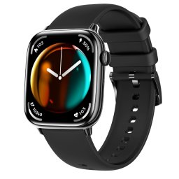 Smartwatch TWINKLER®, Ceas Inteligent Unisex, TKY-HD13, ecran AMOLED 1.75”, Rezoluție 390×450, Procesor Realtek BT8959T6, Aplicație FitCloudPro, Apeluri Bluetooth 5.3, Multiple monitorizări sănătate și moduri sport, Curea silicon, negru