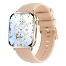 Smartwatch TWINKLER®, Ceas Inteligent Unisex, TKY-HD13, ecran AMOLED 1.75”, Rezoluție 390×450, Procesor Realtek BT8959T6, Aplicație FitCloudPro, Apeluri Bluetooth 5.3, Multiple monitorizări sănătate și moduri sport, Curea silicon, gold