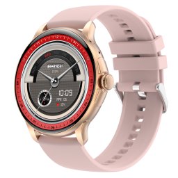 Smartwatch TWINKLER®, Ceas Inteligent Unisex, TKY-HK49, ecran AMOLED 1.43”, Rezoluție 466×466, Procesor JL7012A6S, Aplicație DaFit, Apeluri Bluetooth 5.3, Multiple monitorizări sănătate și moduri sport, Curea silicon, rose