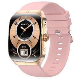 Smartwatch TWINKLER®, Ceas Inteligent Bărbătesc, TKY08, ecran AMOLED 1.95”, rezoluție 410x502” , IP67 waterproof, Procesor RTL8763EW, Apeluri Bluetooth 5.2, Monitorizare Sănătate și 120 moduri sport, rose