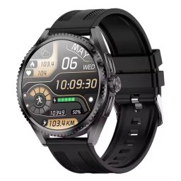 Smartwatch TWINKLER®, Ceas Inteligent Bărbătesc, TKY25, ecran AMOLED 1.75”, Rezoluție 466x466, Realtek 8773EWE-VP, Aplicație FitCloudPro, Apeluri Bluetooth 5.2, Multiple monitorizări sănătate și moduri sport, Notificări rețele sociale, Lanternă LED, negru