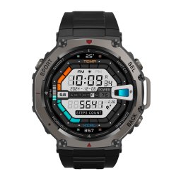 Ceas inteligent unisex, Smartwatch, TWINKLER®, TK28, ecran AMOLED 1.43", rezoluție 466x466, rezistent la apă 3 ATM, GPS, Busolă, Barometru, Altitudine, Lanternă LED, Monitorizare sănătate și diverse moduri sport, negru