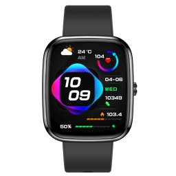 Smartwatch TWINKLER®, Ceas Inteligent Unisex, TK12, ecran 1.75” HD, rezoluție 240x286, IP67, procesor Realtek 8763EWE, Apeluri Bluetooth, Monitorizare Sănătate, 100+ Moduri Sportive, Baterie de lungă durată, negru