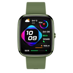 Smartwatch TWINKLER®, Ceas Inteligent Unisex, TK12, ecran 1.75” HD, rezoluție 240x286, IP67, procesor Realtek 8763EWE, Apeluri Bluetooth, Monitorizare Sănătate, 100+ Moduri Sportive, verde