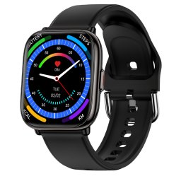 Smartwatch TWINKLER®, Ceas Inteligent Unisex, TKY05, ecran AMOLED 1.75”, Rezoluție 390x450, 1ATM, Procesor JL7012A6, Apeluri Bluetooth 5.3, Monitorizare Sănătate, 120 moduri sport, negru
