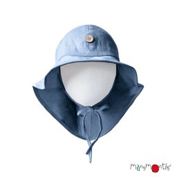 Pălărie ajustabilă ManyMonths Original cânepă si bumbac - Parisian Blue