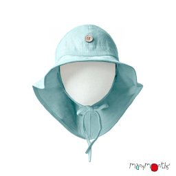 Pălărie ajustabilă ManyMonths Original cânepă si bumbac - Island Aqua