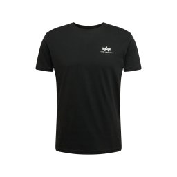 ALPHA INDUSTRIES Tricou negru / alb