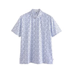 Next Tricou albastru marin / alb
