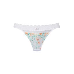 LASCANA Tanga verde mentă / portocaliu deschis / alb