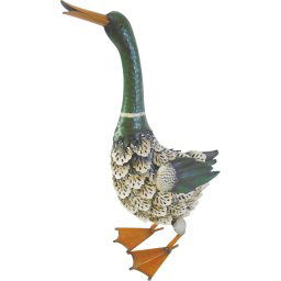 Decoratiune gradina, MagicHome, rata salbatica, metalica, 35x16.5x47 cm