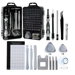 TRUSA REPARATII smartphone, SPACER, functii: insurubare si reparat, 122 produse: 101 capete de surubelnita, surubelnita clasica, penseta si clipsuri deschidere telefon "SPRT-PHONE-122