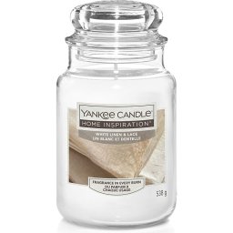 Yankee Candle Home Inspiration® Scented candle White Linen & Lace 538 ml